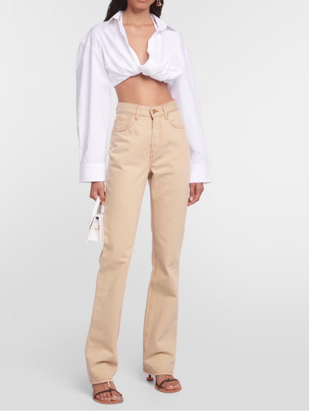 Jacquemus White Le Chouchou Le Chemise Bahia Courte Shirt - Picture 2 of 6